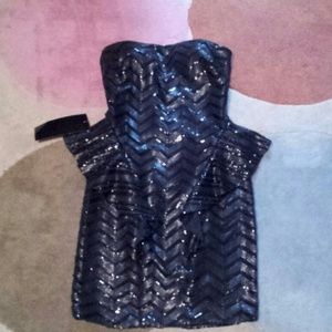 Nwt bebe sequin chevron dress