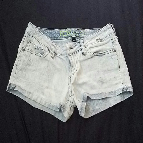 Light wash Fox racing co denim shorts