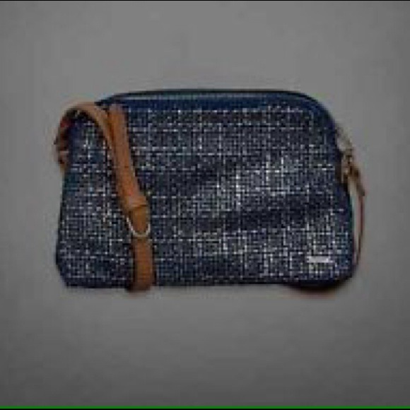 Abercrombie & Fitch Metallic Tweed Crossbody Bag