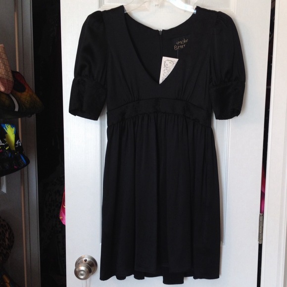 Smoke & Mirrors designer silk rhinestone dress