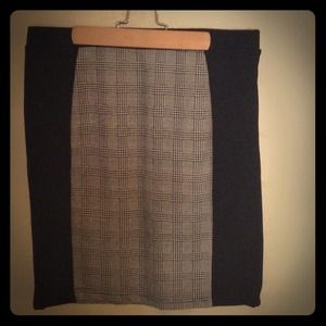 High waist panel skirt