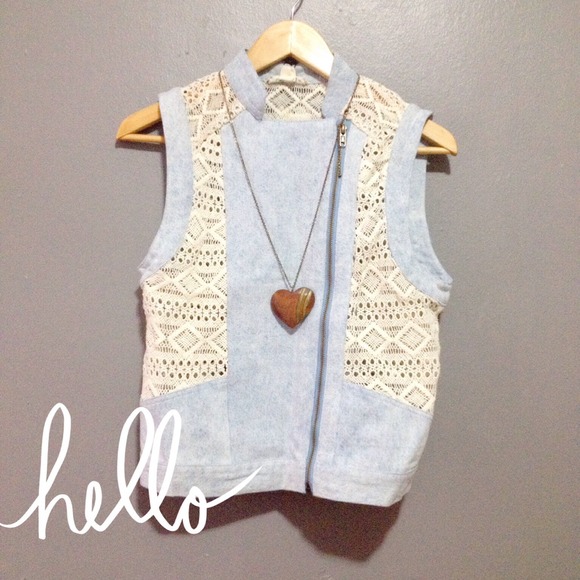 Denim - DENIM & CROCHET VEST