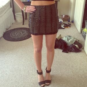 Sequin mini skirt