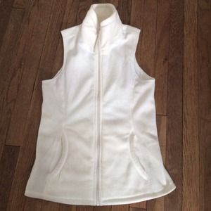 Old Navy ivory fleece vest