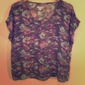 Sheer print top