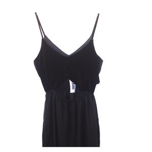 XS LA Hearts Black Velvet and Chiffon Maxi Dress