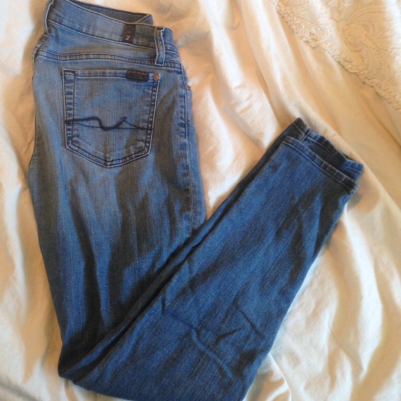 Skinny mid rise seven for all man kind denim