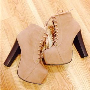 Tan booties