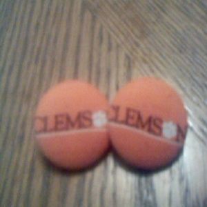 Clemson button earrings
