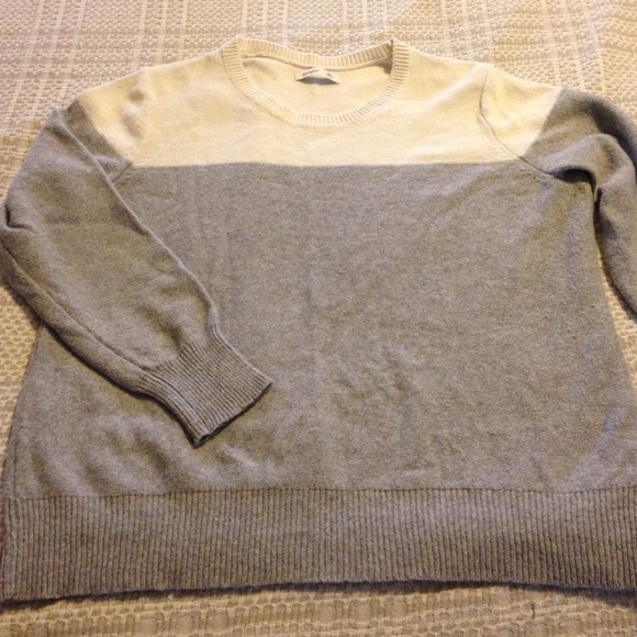 Grey and white sweater