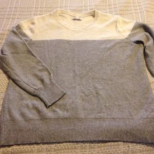 Grey and white sweater