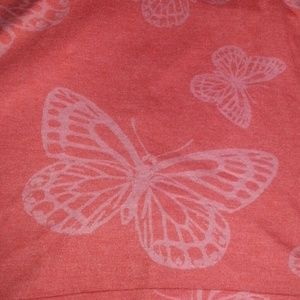 Orange/pink butterfly top
