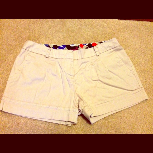 Women's cream dress shorts