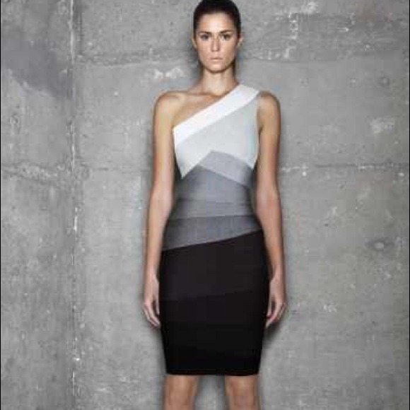 Alexis Black Ombré Herve Leger Bandage Dress XS - Picture 4 of 4