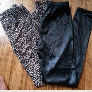 Leggings sold together.will fit sz1-3 Leopard NwOt