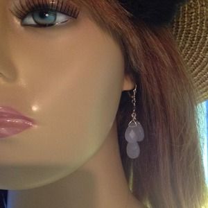 CHALCEDONY EARRINGS.  SALE $10