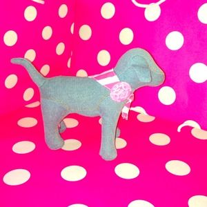NEED GONE!!!FINAL PRICE Vs pink denim dog with pin