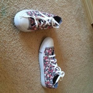 Floral tennis shoes