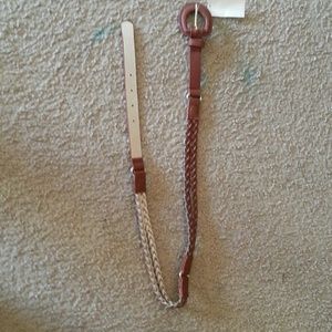 Brown braided belt