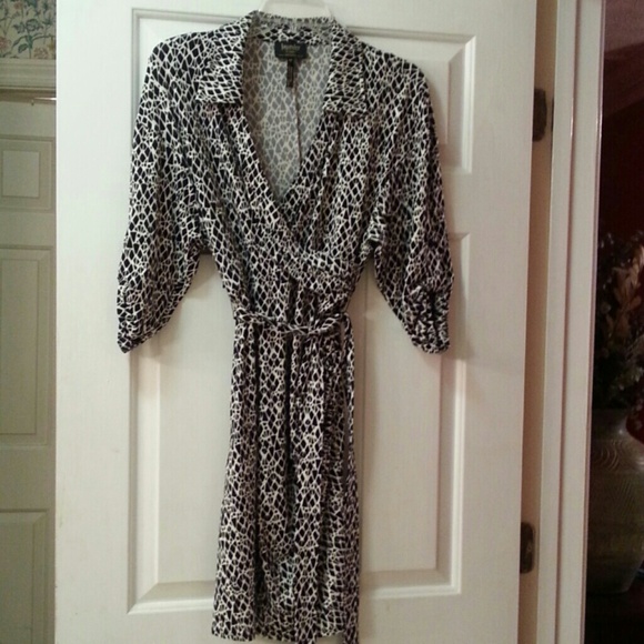 Black n White Print Dress