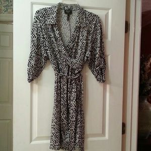 Black n White Print Dress