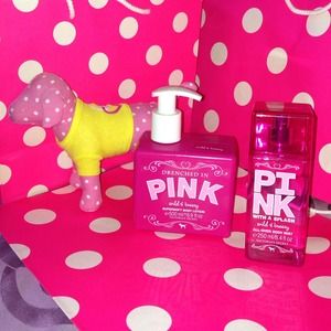 Pink lotion, (JUST THE LOTION)spray was given away