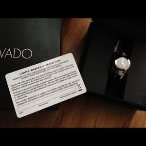 Movado black face diamond womens watch