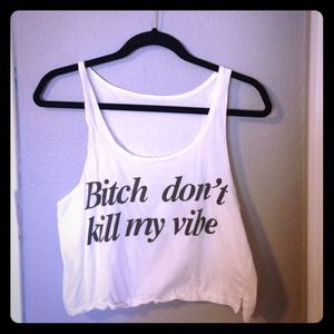 Brandy melville graphic cropped tank top