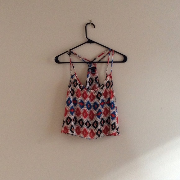 Strappy Aztec Cropped Top