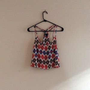Strappy Aztec Cropped Top