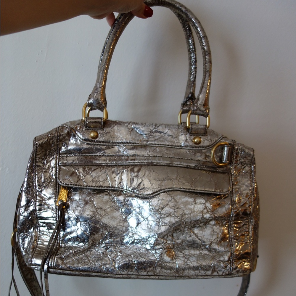 Rebecca Minkoff MAB mini bronze puzzle