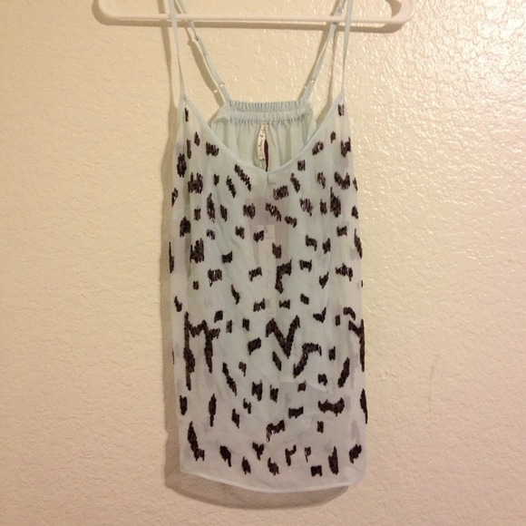 Sheer MINT tank top