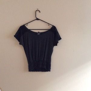 Lace striped top from WetSeal size XS