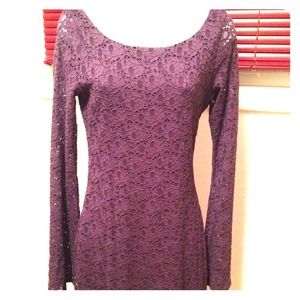 NWOT Sexy purple lace dress