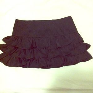 Black F21 ruffle skirt, new with tags, black