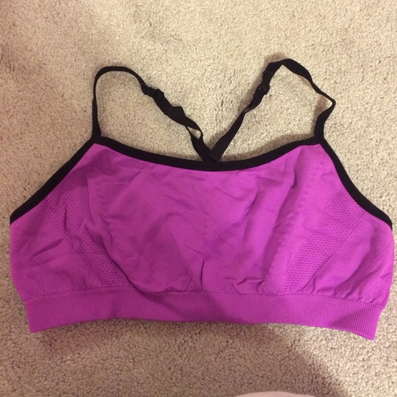 Purple sports bra!