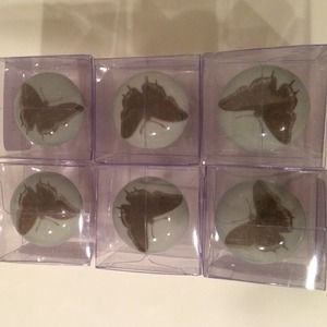 NWT 6 Butterfly Drawer Pulls