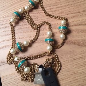 J crew pearl pave crystal necklace