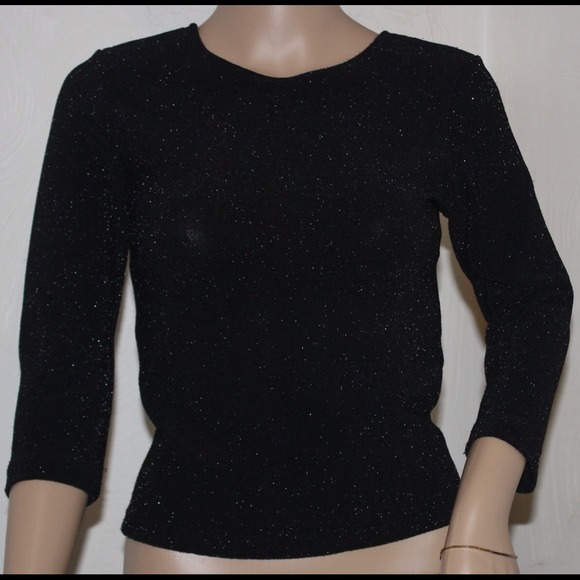 Black Sparkle Shirt   **Check Out My Back!!**