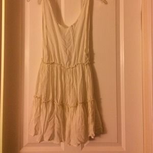 Brandy Melville white ruffle dress
