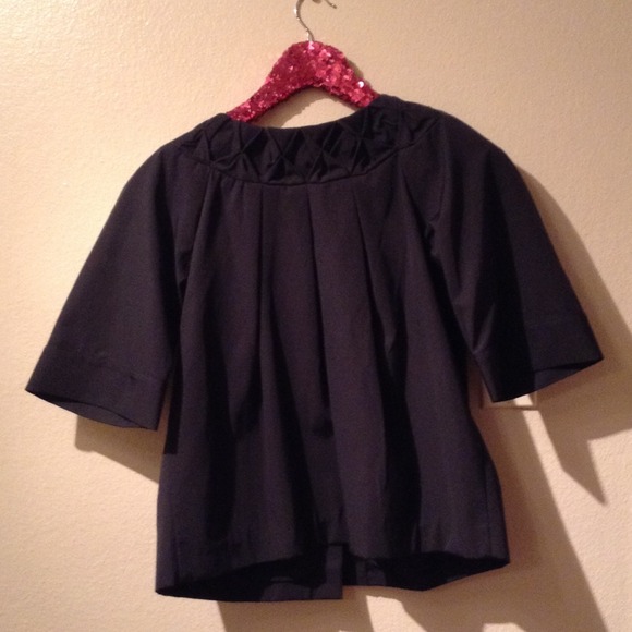 7 for All Mankind Short Sleeve Black Jacket - Picture 2 of 4