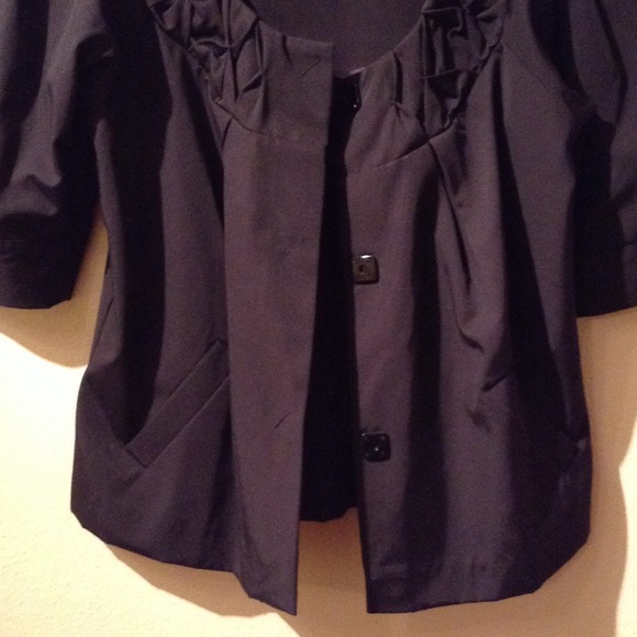 7 for All Mankind Short Sleeve Black Jacket - Picture 3 of 4