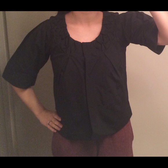 7 for All Mankind Short Sleeve Black Jacket - Picture 4 of 4