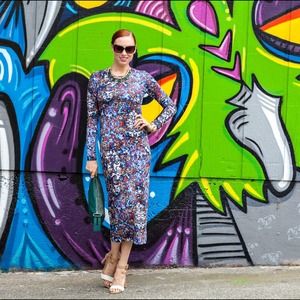 monki Dresses - Printed Midi Dress monki Dresses - Printed Midi Dress