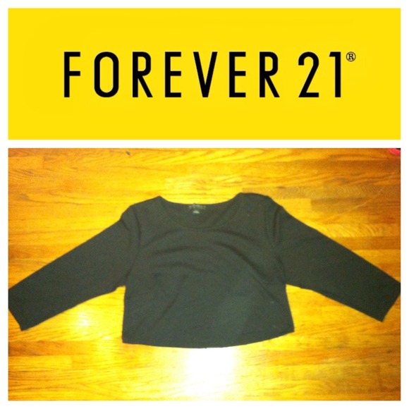 Forever 21 Black Croptop