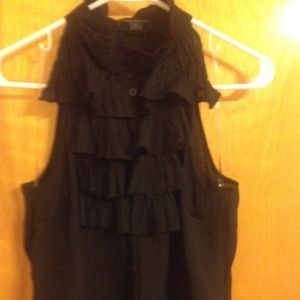 Black sleeveless blouse