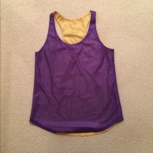 Purple and gold reversible jersey