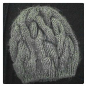 Grey knit beanie