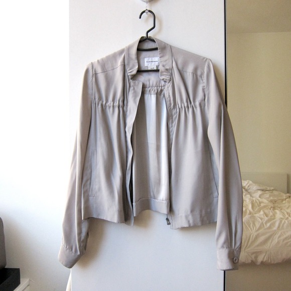 Club Monaco Silk Gray Jacket