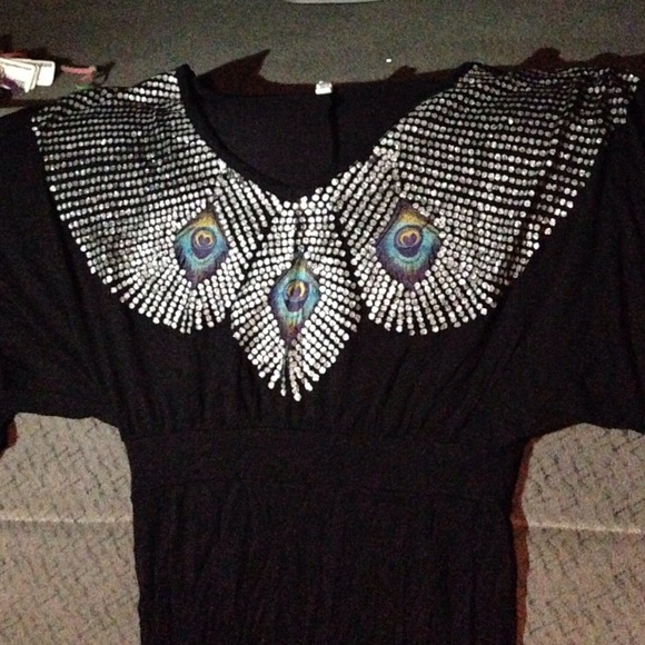 Peacock glitter tunic / dress🔥